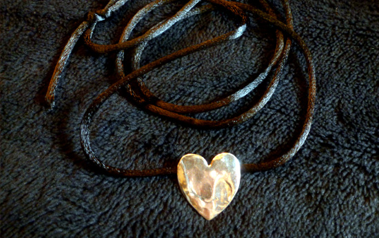 Artist Bill Worrell’s Silver Heart Pendant Jewelry Sculpture